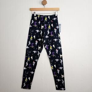 NEW Modcloth Black High Waisted Halloween Print Cotton Legging